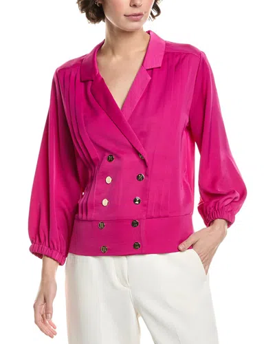 Karl Lagerfeld Button Blouse In Pink
