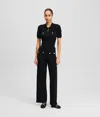 Karl Lagerfeld Button-detail Pants In Black