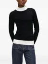 Karl Lagerfeld Button-detail Sweater In Black