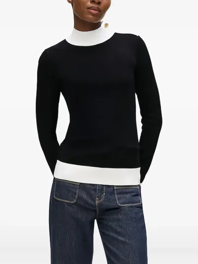 Karl Lagerfeld Button-detail Sweater In Black