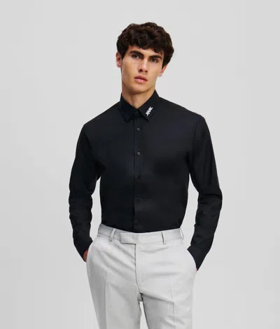 Karl Lagerfeld Button-down Shirt In Black