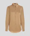 Karl Lagerfeld Button-down Shirt In Brown