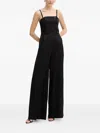 Karl Lagerfeld Button-embellished Jumpsuit In Black