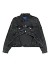 Karl Lagerfeld Button-fastening Denim Jacket In Black