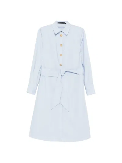 Karl Lagerfeld Button-fastening Midi Dress In Blue