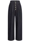 Karl Lagerfeld Button-fly Wide-leg Jeans In Blue