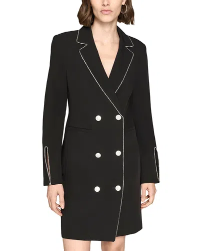 Karl Lagerfeld Button Front Crepe Dress In Black