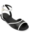 Karl Lagerfeld Cabria Ankle-strap Flats In Black