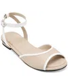 Karl Lagerfeld Cabria Ankle-strap Flats In Neutral