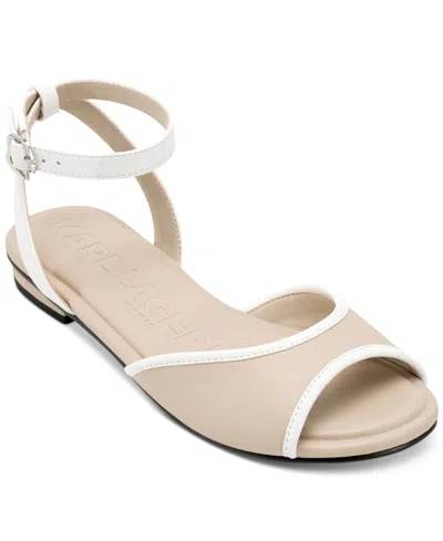KARL LAGERFELD CABRIA ANKLE-STRAP FLATS