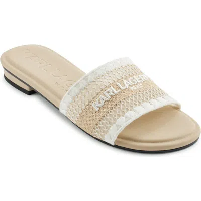 Karl Lagerfeld Cairra Slide Sandal In Dusty Nude