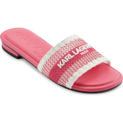 Karl Lagerfeld Cairra Slide Sandal In Teaberry
