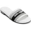 Karl Lagerfeld Cairra Slide Sandal In White,black