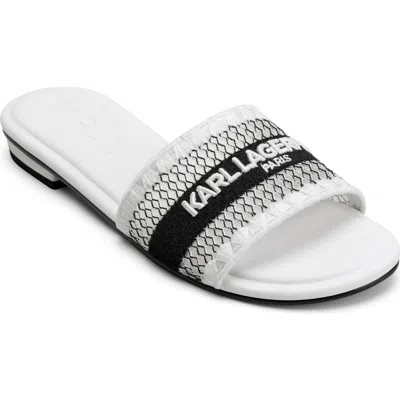 Karl Lagerfeld Cairra Slide Sandal In White,black