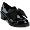 Karl Lagerfeld Camilia Womens Block Heel Manmade Loafer Heels In Black