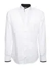 Karl Lagerfeld Double Collar Shirt In White