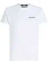 Karl Lagerfeld Camiseta Mc Essential Blanca Logo Negro In White