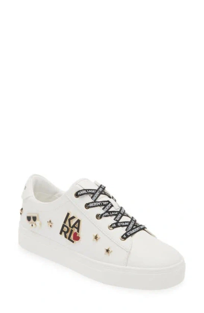 Karl Lagerfeld Cammy Sneaker In Bright White