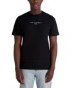 Karl Lagerfeld Paris Raised Camo Logo Graphic T-shirt In Black