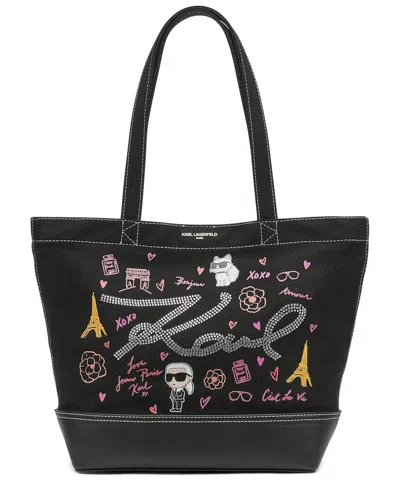 Karl Lagerfeld Cannes Canvas Tote