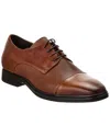 Karl Lagerfeld Leather Cap Toe Derby In Brown