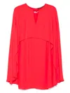 Karl Lagerfeld Cape-design Mini Dress In Red