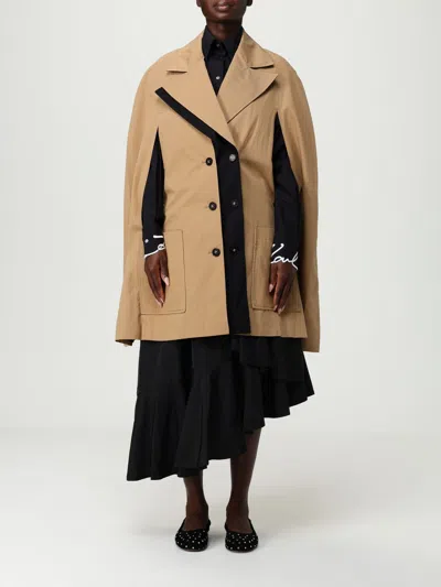 KARL LAGERFELD COAT KARL LAGERFELD WOMAN COLOR BEIGE,h19075022