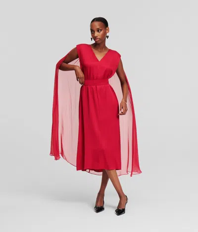 Karl Lagerfeld Cape Midi Dress
