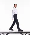 Karl Lagerfeld Cara Loves Karl Two-tone Pants In Black