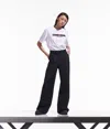 Karl Lagerfeld Cara Loves Karl Wide-leg Pants In Black