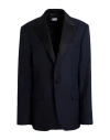 Karl Lagerfeld Cara Loves Karl Woman Blazer Midnight Blue Size 8 Recycled Polyester, Wool In Blue