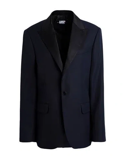 Karl Lagerfeld Cara Loves Karl Woman Blazer Midnight Blue Size 8 Recycled Polyester, Wool