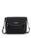 Karl Lagerfeld Cara Medium Messenger Bag In Black,silver