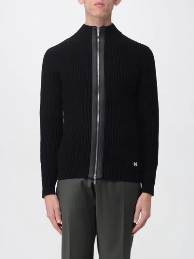 Karl Lagerfeld Ribbed Zip Jumper In Black