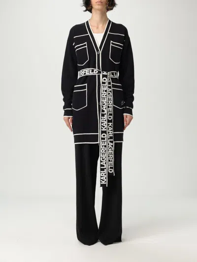 Karl Lagerfeld Cardigan In Cotone E Lana