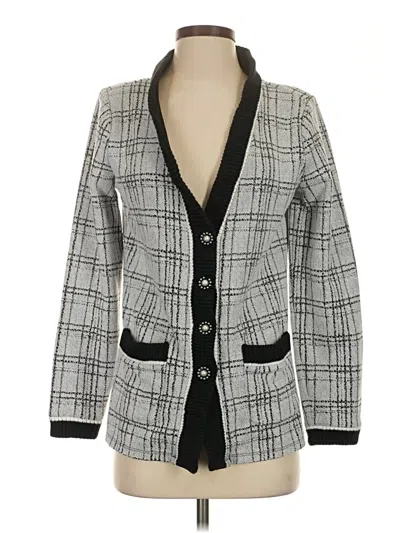 Pre-owned Karl Lagerfeld Cardigan Sweater In Gray