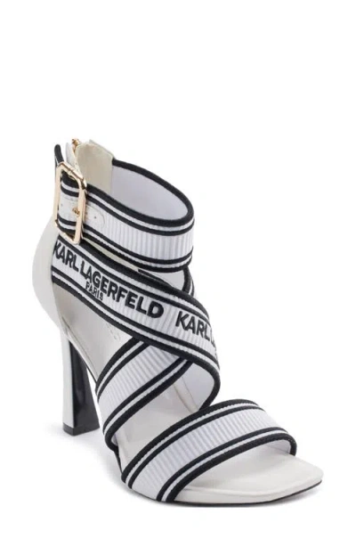 Karl Lagerfeld Careliz Ii Strappy Sandal In Bright White