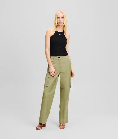 Karl Lagerfeld Cargo Pants In Green