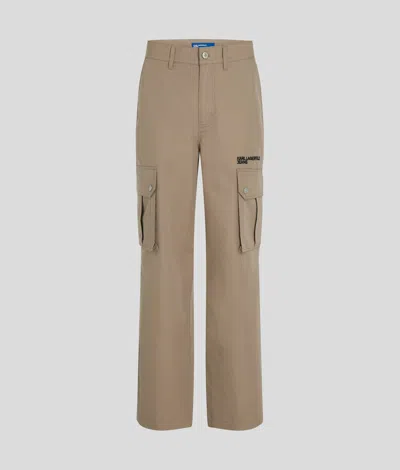 Karl Lagerfeld Cargo Pants In Brown
