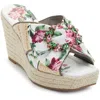 Karl Lagerfeld Cariza Womens Floral Square Toe Espadrilles In Multi
