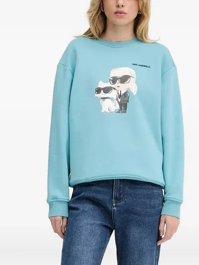 Karl Lagerfeld Cartoon-print Sweatshirt In Burgundy