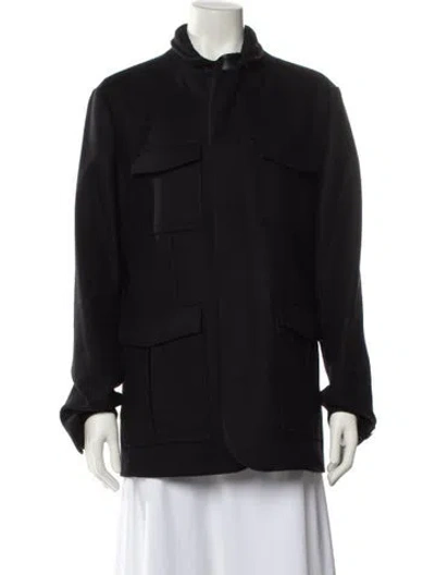 Pre-owned Karl Lagerfeld Cashmere Coat In Black