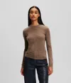 Karl Lagerfeld Cashmere Sweater In Brown