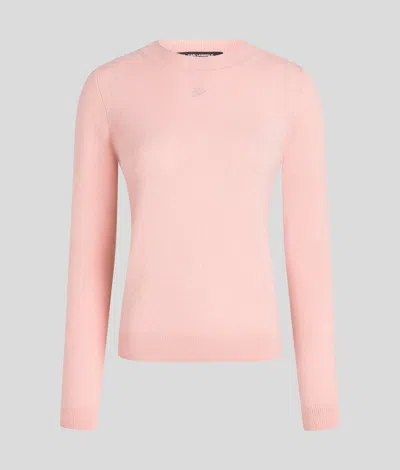 Karl Lagerfeld Cashmere Sweater In Pink
