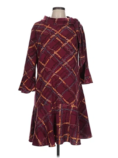 Pre-owned Karl Lagerfeld Casual Dress In Burgundy