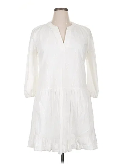 Pre-owned Karl Lagerfeld Casual Dress In White