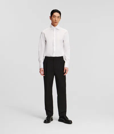 Karl Lagerfeld Casual Wool-blend Pants In White