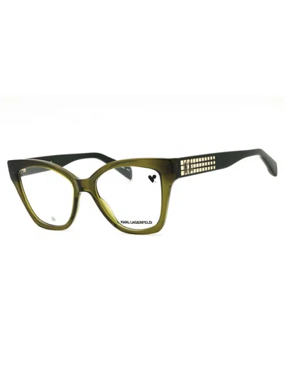 Karl Lagerfeld Cat Eye Eyeglasses - Sleek And Modern Design In Green