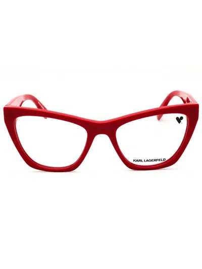 Karl Lagerfeld Cat Eye Women's Eyeglasses - Model Kl6171n In Red
