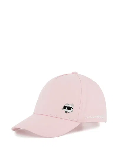 Karl Lagerfeld Kids' Cat Motif Cap In Pink